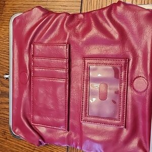 Cranberry vintage clutch